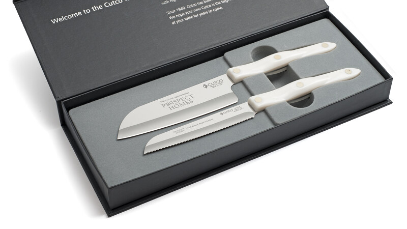 2 Products Petite Santoku-Style Cook's Combo Product in Deluxe Gift Box